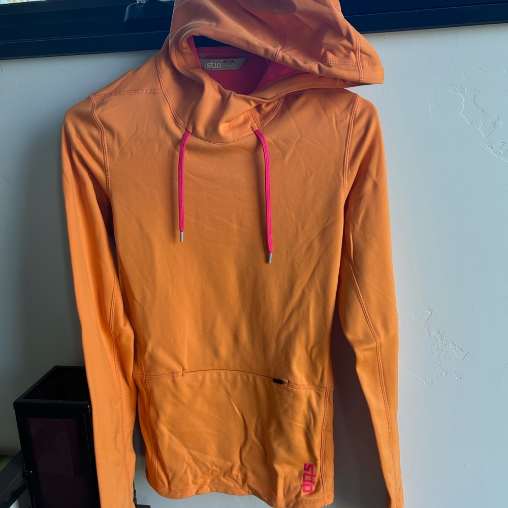 Stio Pink Long Sleeve Hoodie Sweatshirt